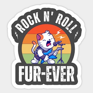 Funny Rock N' Roll Furr-ever Shirt | Unisex Rock N' Roll Panda shirt | Funny Panda Lover Shirt | Music lover Shirt | Funny Music Slogan Tee Sticker